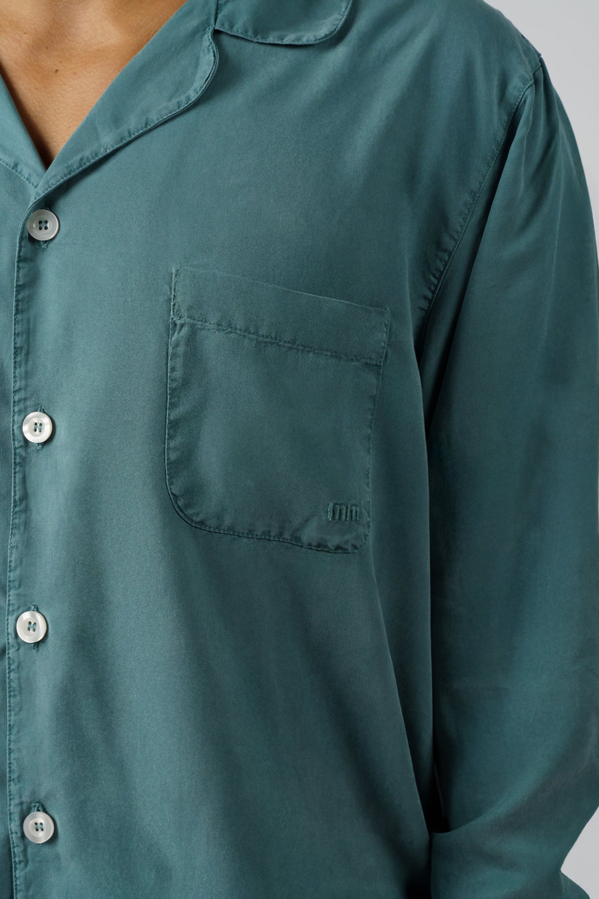 Camisa de manga comprida - Verde-escura