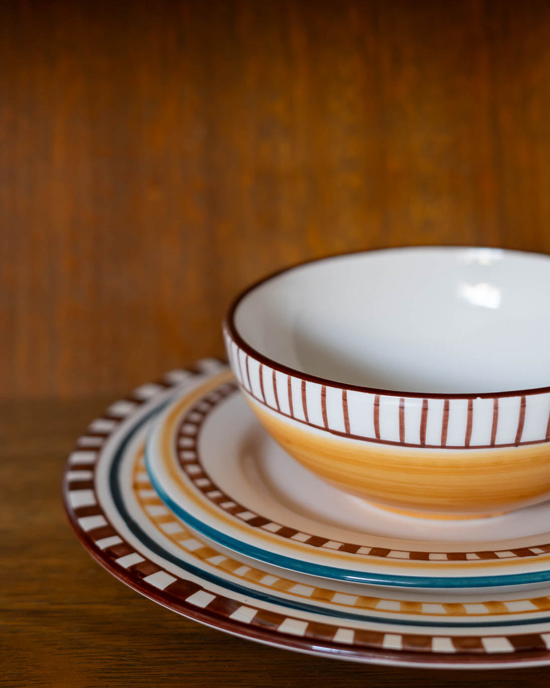 Charlotte Hand-Painted Dinner Plate - Set of 4