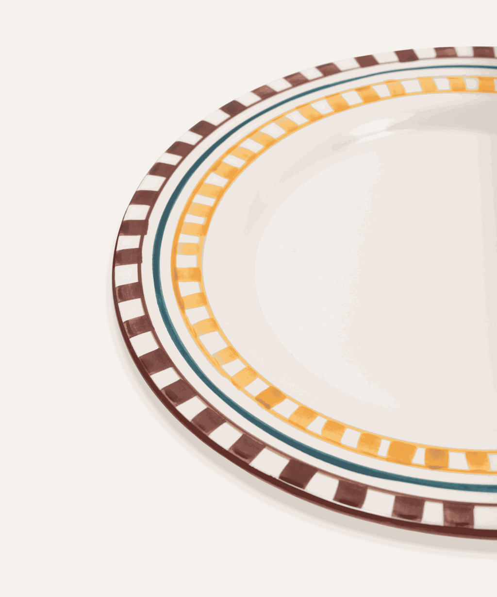 Prato de Jantar Charlotte Pintado à Mão - Conjunto de 4