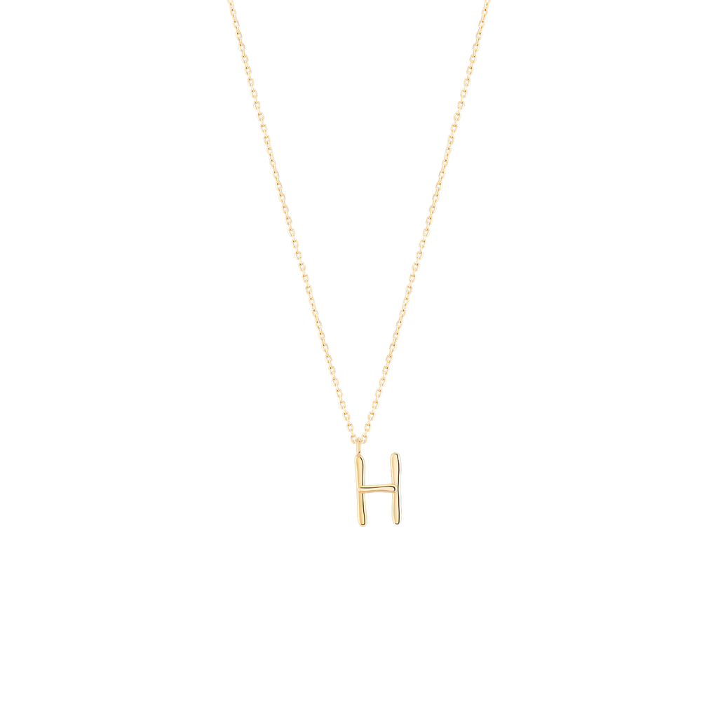 Golden Initial H Necklace