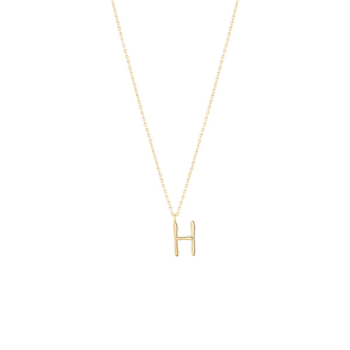 Golden Initial H Necklace