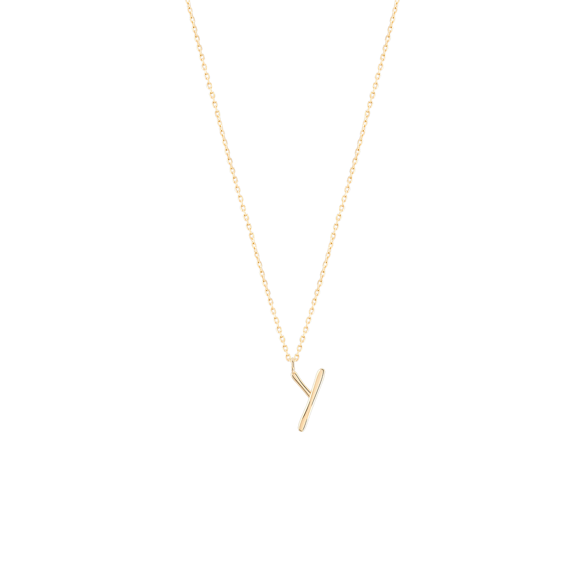 Golden Initial Y Necklace