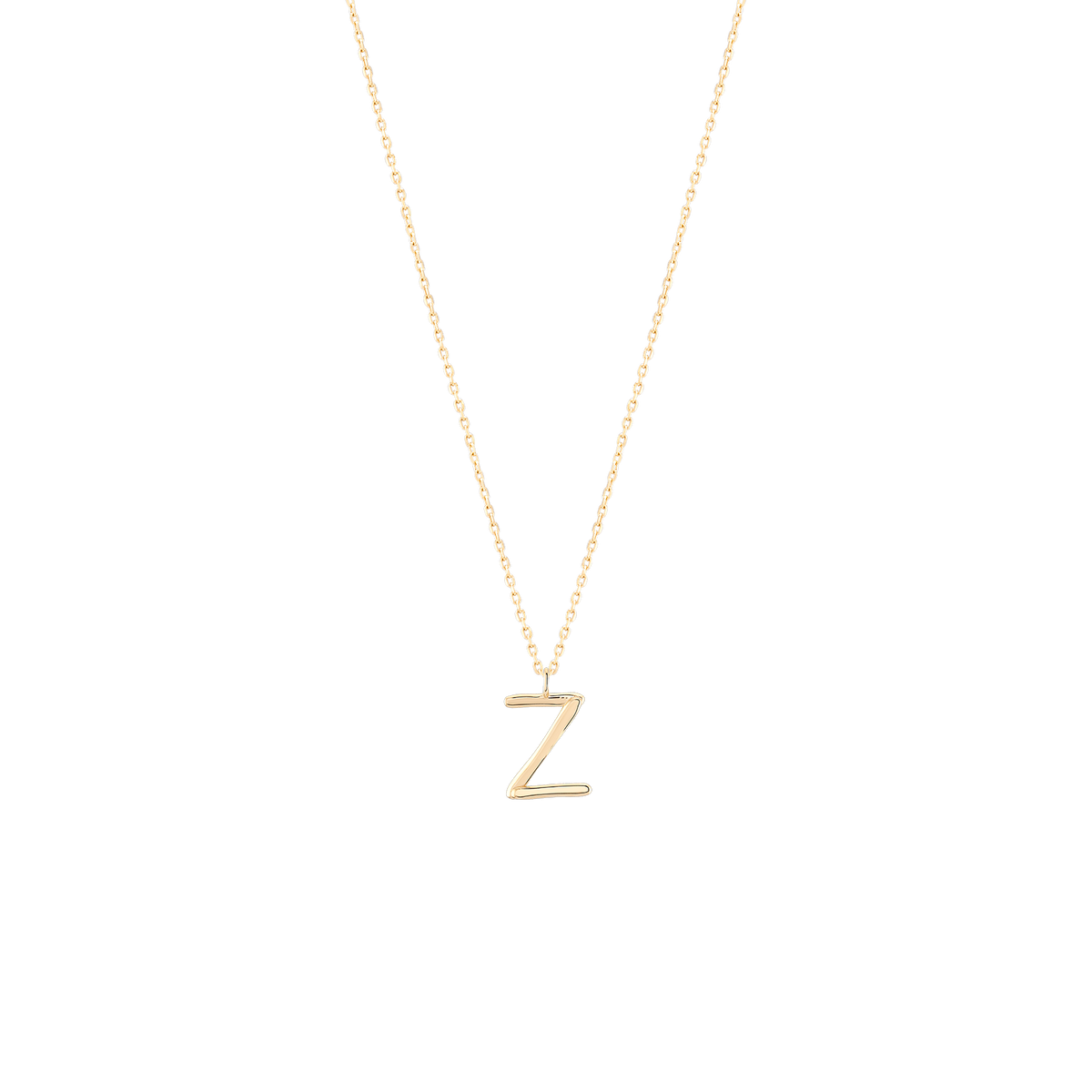 Golden Initial Z Necklace