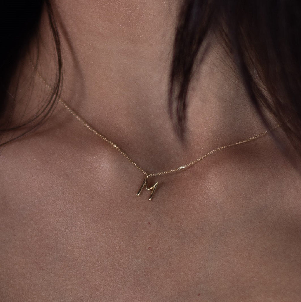 Golden Initial B Necklace