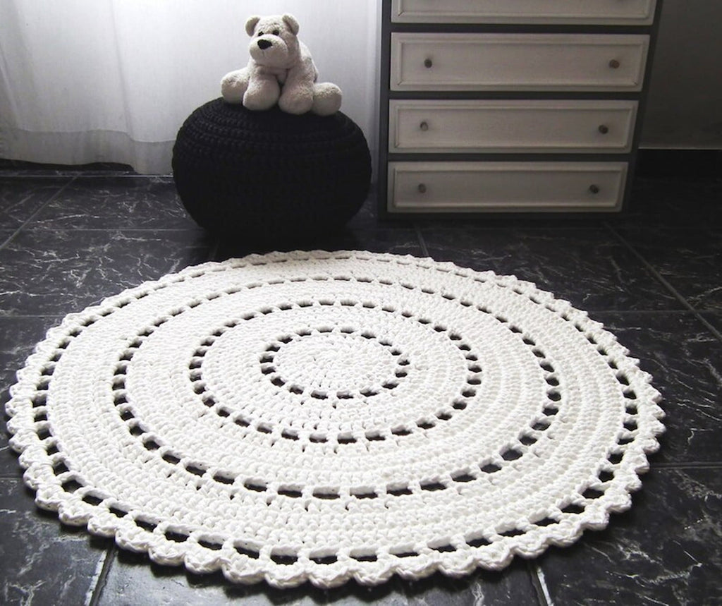 Tapete de Crochet Redondo, Passadeira Mandala