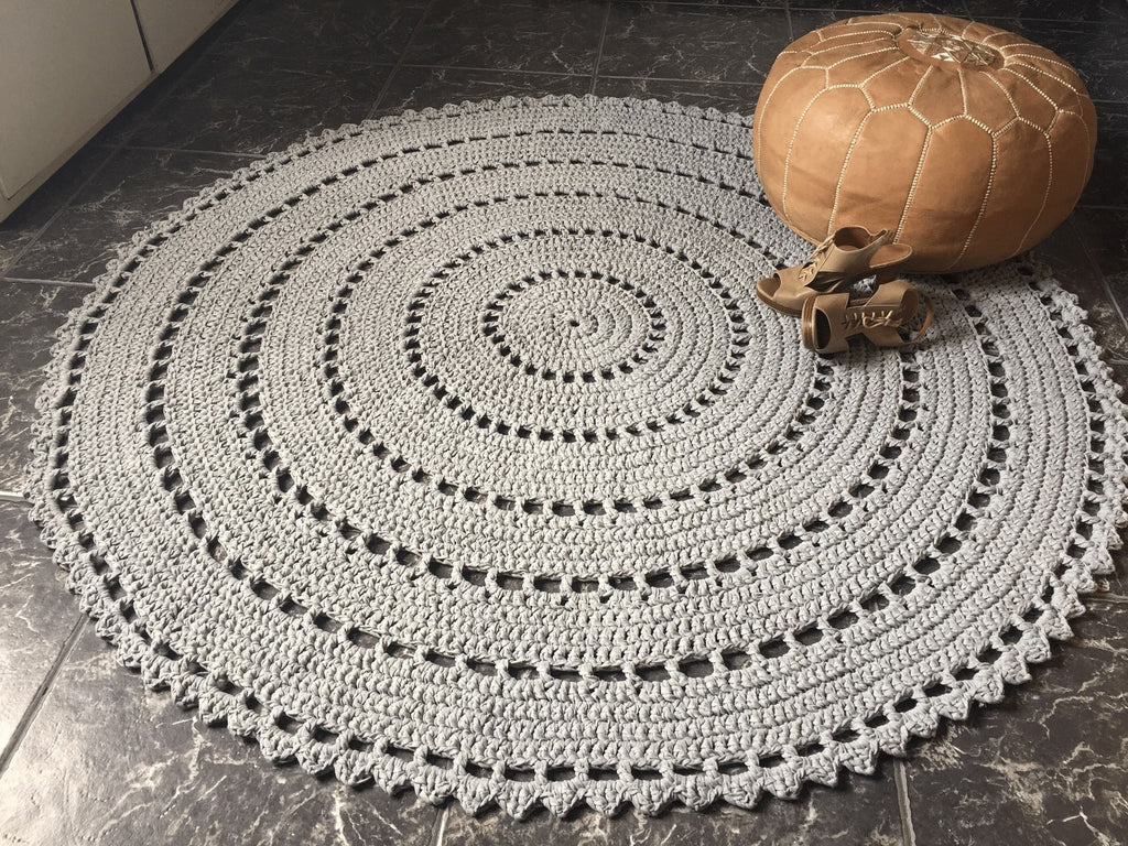 Tapete de Crochet Redondo, Passadeira Mandala