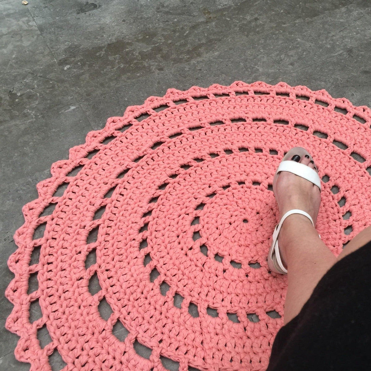 Tapete de Crochet Redondo, Passadeira Mandala