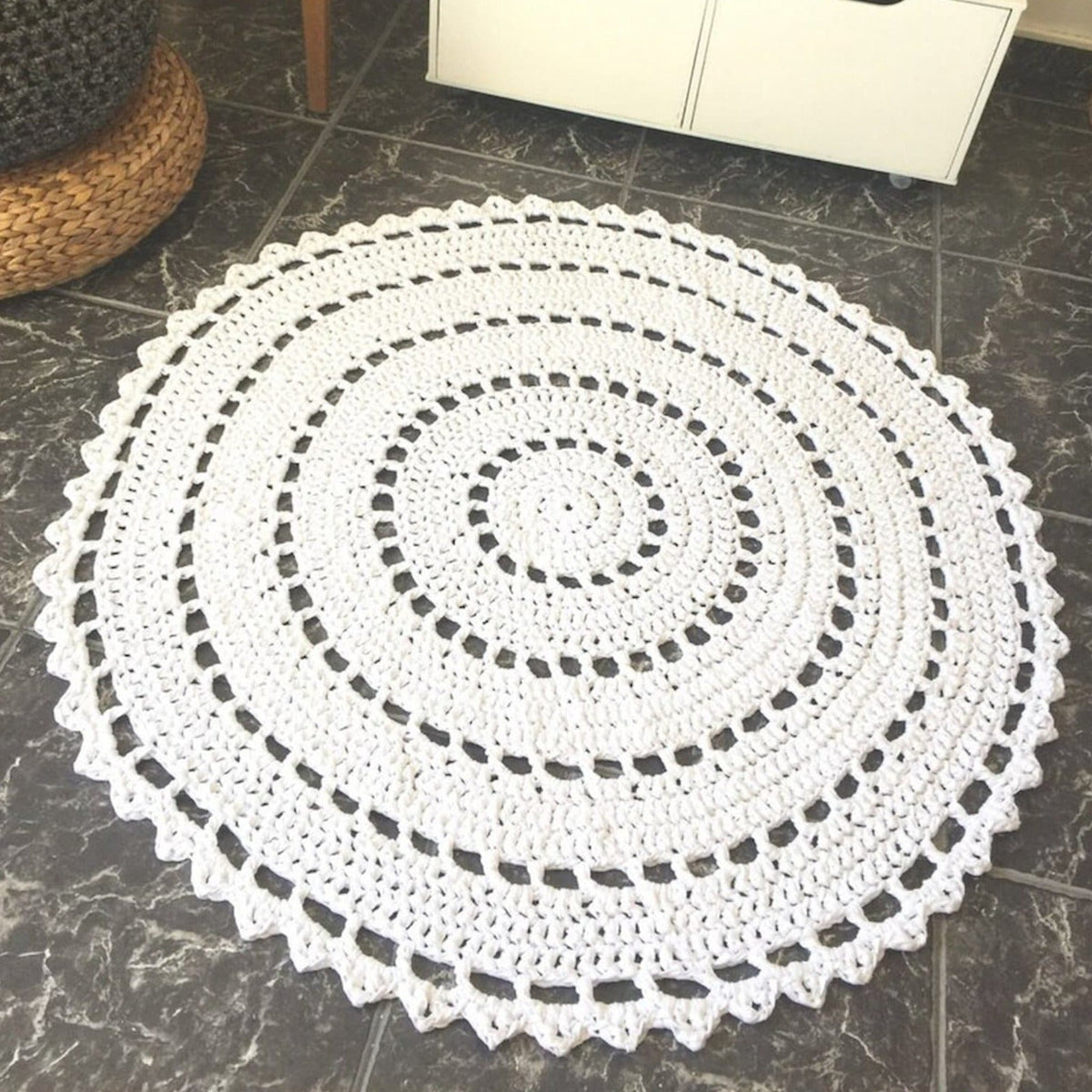 Tapete de Crochet Redondo, Passadeira Mandala