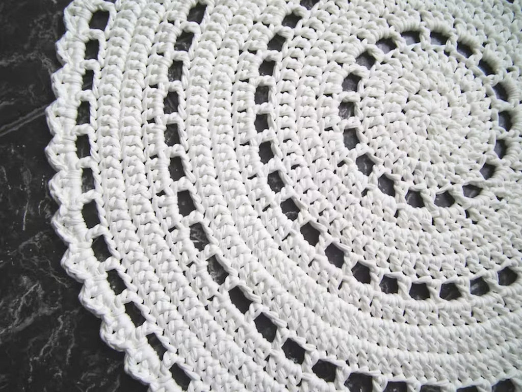 Tapete de Crochet Redondo, Passadeira Mandala